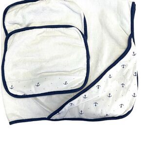 Matching Just Born Baby Bath Towel + washcloths  + Additional Bath Towel